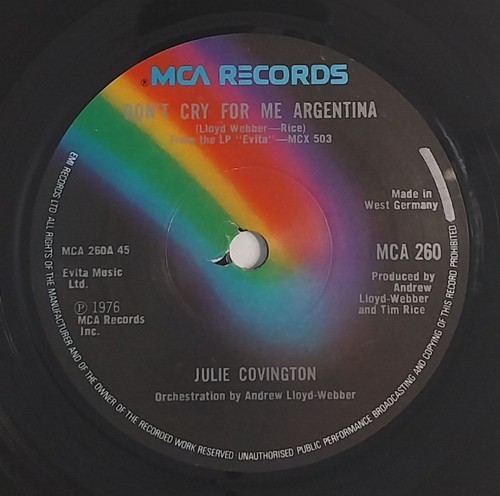Julie covington don cry - julie, for