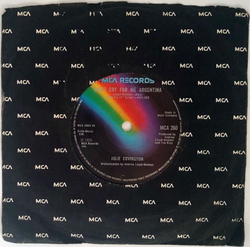 Julie covington don cry for - don't,